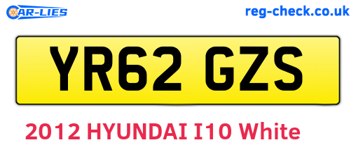 YR62GZS are the vehicle registration plates.
