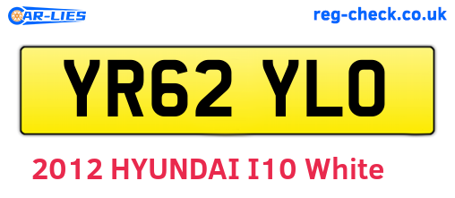 YR62YLO are the vehicle registration plates.