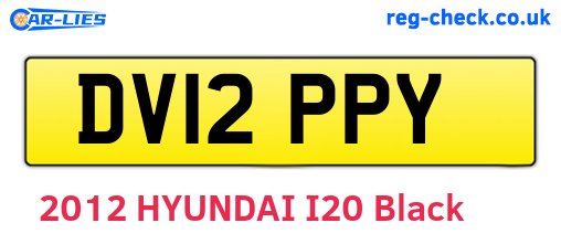 DV12PPY are the vehicle registration plates.