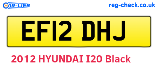 EF12DHJ are the vehicle registration plates.