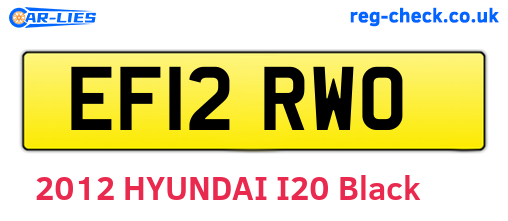 EF12RWO are the vehicle registration plates.