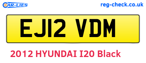 EJ12VDM are the vehicle registration plates.