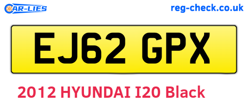 EJ62GPX are the vehicle registration plates.