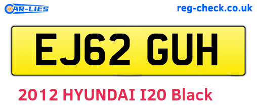 EJ62GUH are the vehicle registration plates.