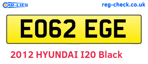 EO62EGE are the vehicle registration plates.