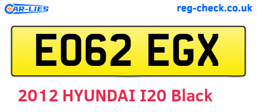 EO62EGX are the vehicle registration plates.