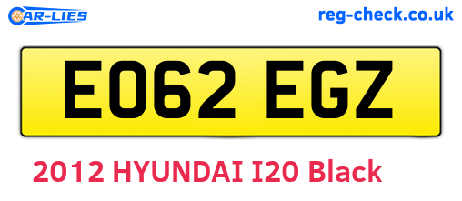 EO62EGZ are the vehicle registration plates.