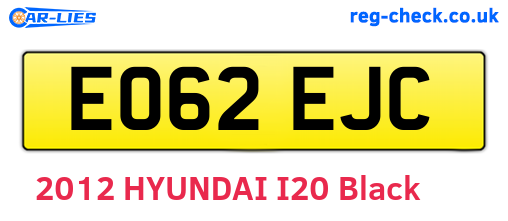 EO62EJC are the vehicle registration plates.