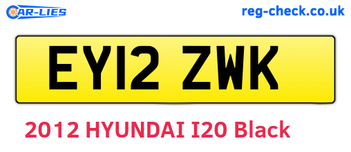 EY12ZWK are the vehicle registration plates.