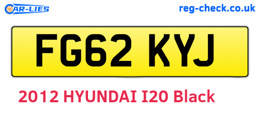 FG62KYJ are the vehicle registration plates.