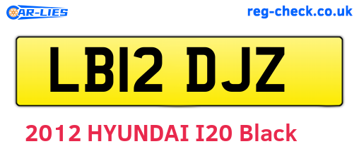 LB12DJZ are the vehicle registration plates.