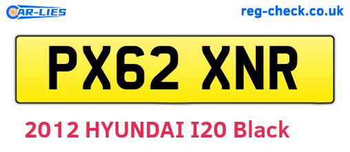 PX62XNR are the vehicle registration plates.