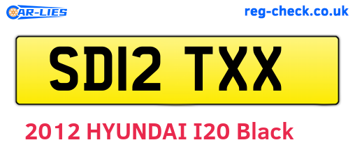 SD12TXX are the vehicle registration plates.