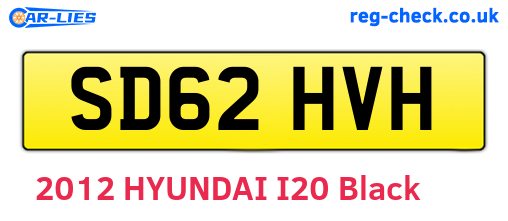 SD62HVH are the vehicle registration plates.