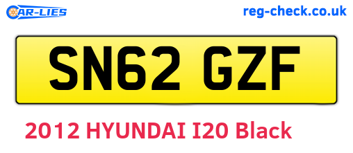 SN62GZF are the vehicle registration plates.