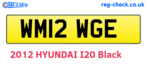 WM12WGE are the vehicle registration plates.