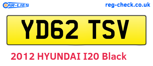 YD62TSV are the vehicle registration plates.