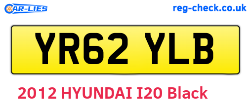 YR62YLB are the vehicle registration plates.