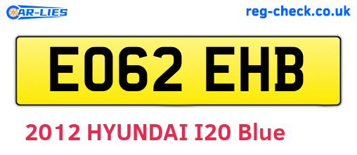 EO62EHB are the vehicle registration plates.