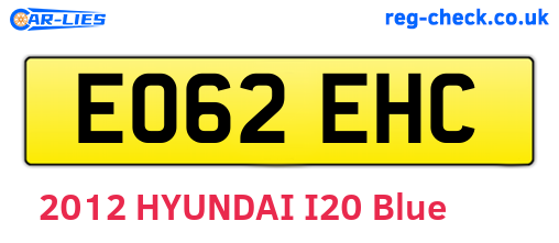 EO62EHC are the vehicle registration plates.