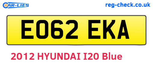 EO62EKA are the vehicle registration plates.