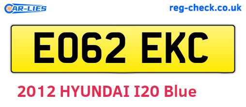 EO62EKC are the vehicle registration plates.