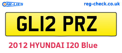 GL12PRZ are the vehicle registration plates.