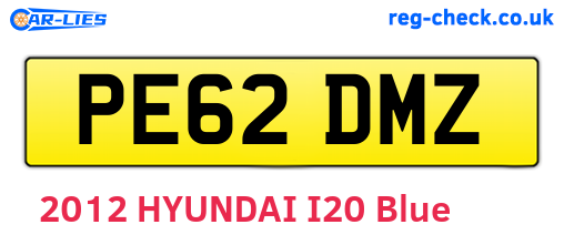PE62DMZ are the vehicle registration plates.