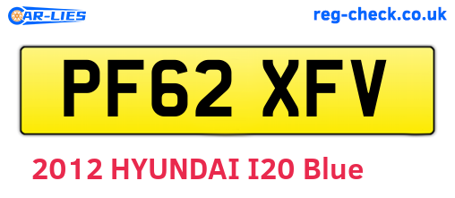 PF62XFV are the vehicle registration plates.
