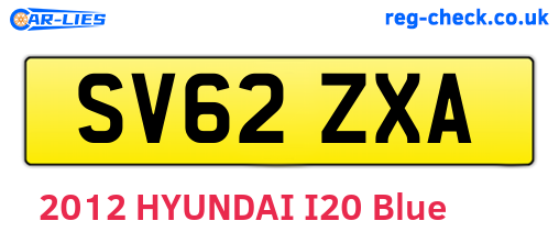 SV62ZXA are the vehicle registration plates.