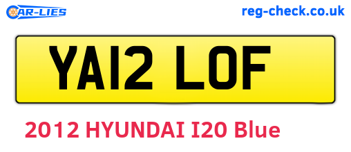 YA12LOF are the vehicle registration plates.