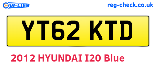 YT62KTD are the vehicle registration plates.