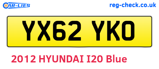 YX62YKO are the vehicle registration plates.