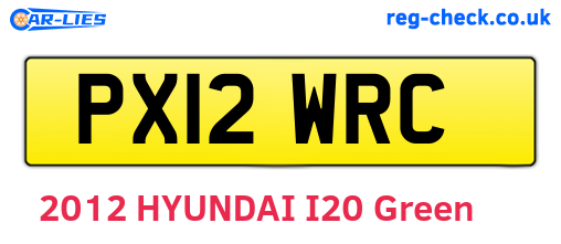 PX12WRC are the vehicle registration plates.