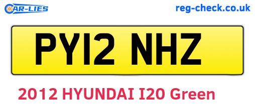 PY12NHZ are the vehicle registration plates.