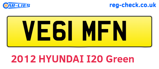 VE61MFN are the vehicle registration plates.