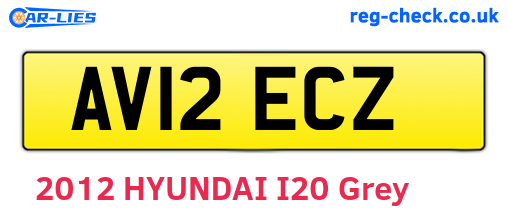 AV12ECZ are the vehicle registration plates.