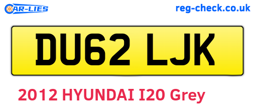 DU62LJK are the vehicle registration plates.