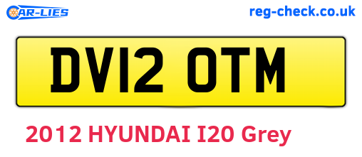 DV12OTM are the vehicle registration plates.