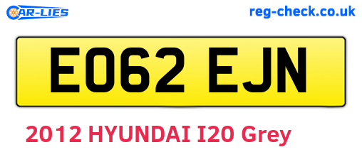 EO62EJN are the vehicle registration plates.