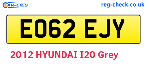 EO62EJY are the vehicle registration plates.