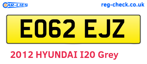 EO62EJZ are the vehicle registration plates.