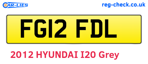 FG12FDL are the vehicle registration plates.