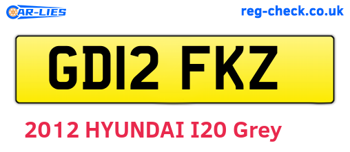 GD12FKZ are the vehicle registration plates.