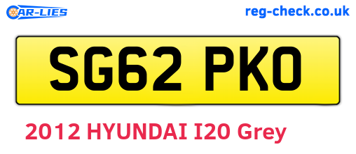 SG62PKO are the vehicle registration plates.