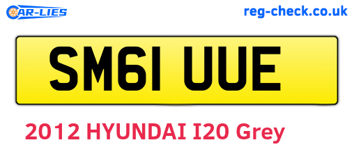 SM61UUE are the vehicle registration plates.