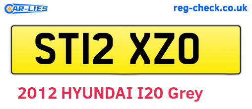 ST12XZO are the vehicle registration plates.