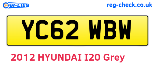 YC62WBW are the vehicle registration plates.