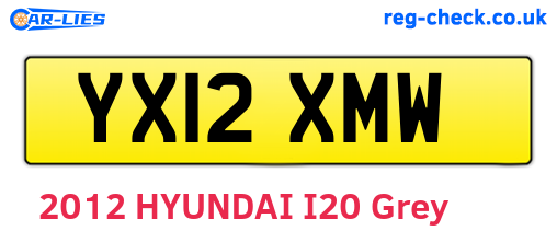 YX12XMW are the vehicle registration plates.