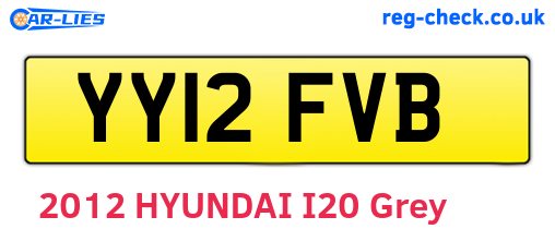 YY12FVB are the vehicle registration plates.